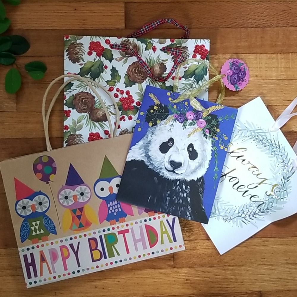 🌷4 gift bags - wedding, birthday, Christmas